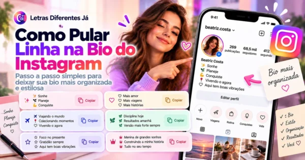 Como Pular Linha na Bio do Instagram e Organizar Texto e Símbolos