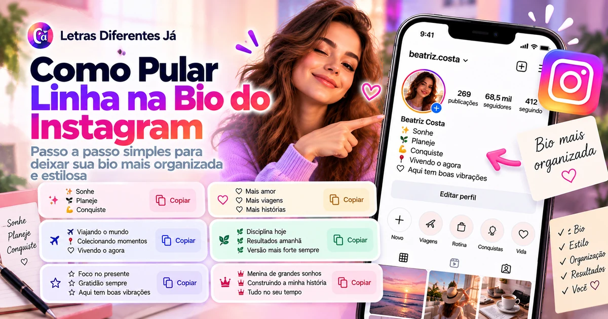 como pular linha na bio do instagram 20261017 005457