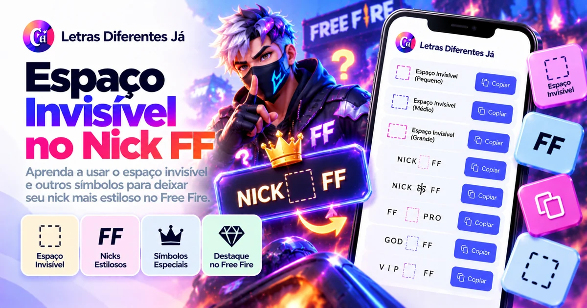 espaco invisivel no nick ff