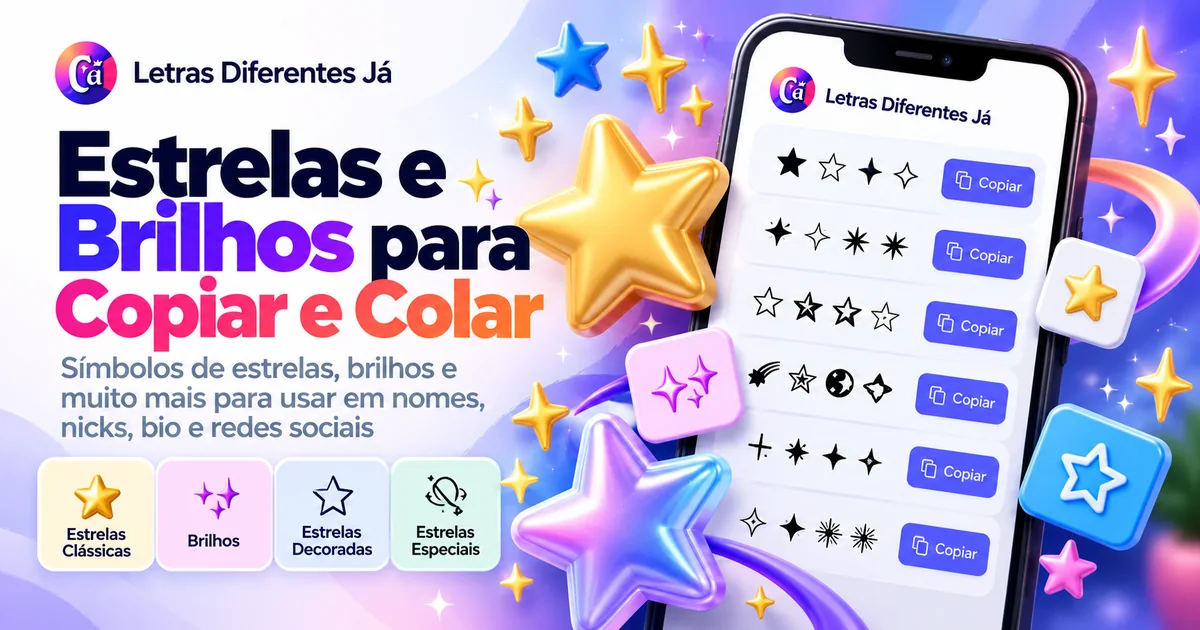 estrelas e brilhos para copiar