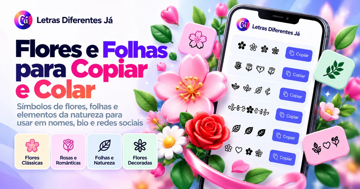 flores e folhas para copiar
