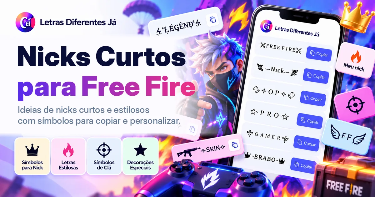 nicks curtos para free fire