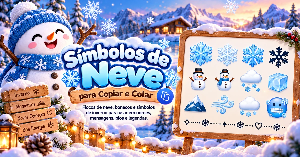 Símbolos de Neve para Copiar e Colar