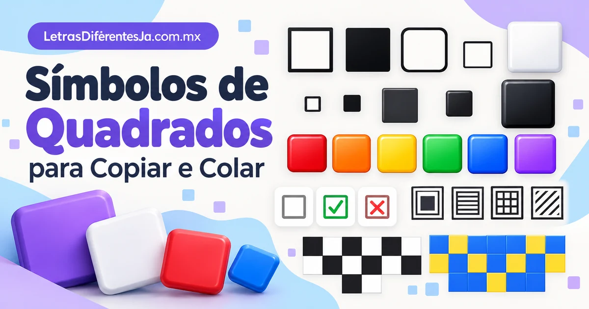 Símbolos de Quadrados para Copiar e Colar