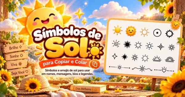 Símbolos de Sol para Copiar e Colar