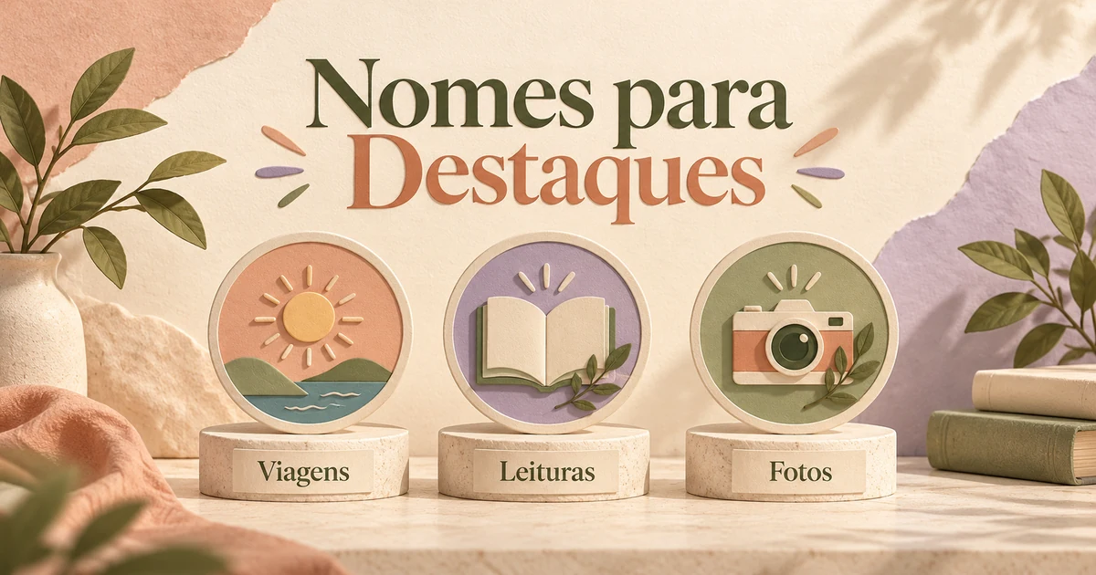nomes para destaques do instagram